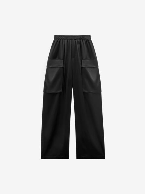 The Frankie Shop Delny Satin Cargo Pants - Black