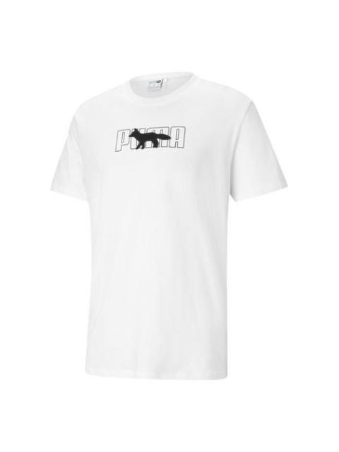 PUMA PUMA x Maison Kitsune Unisex Embroidery Round-neck White 530434-02