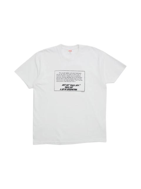 Supreme Supreme Just Say No Tee White