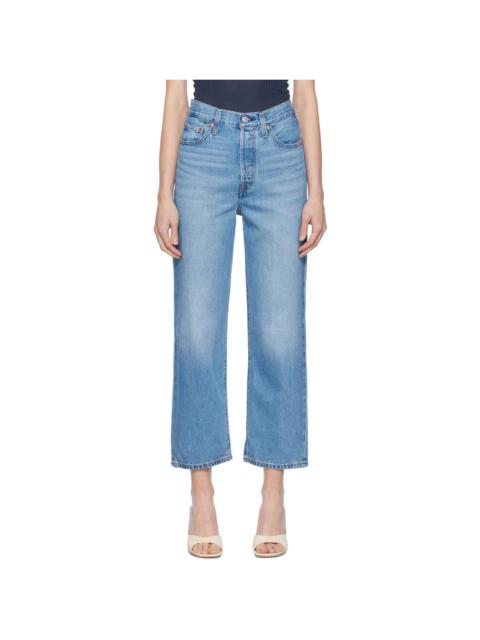 Levi's Blue Ribcage Straight Ankle Jeans