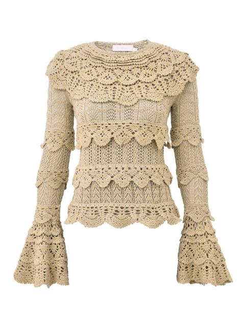 Zimmermann SUNDANCE CROCHET FRILL TOP