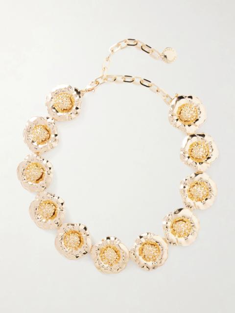 CAROLINA HERRERA Gold-tone Flower Necklace