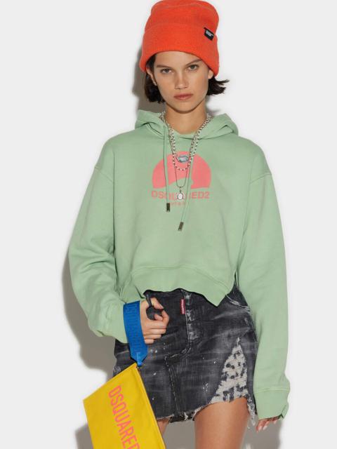 DSQUARED2 D2 SURF&FUN CUT HOODIE