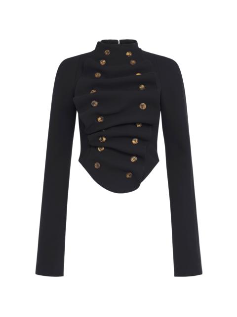 A.W.A.K.E. MODE Bib-Front Structured Jacket black