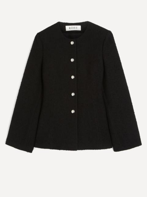 RÓHE Black Bouclé Shaped Jacket