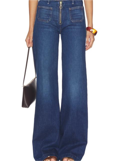 MOTHER The Patch Pocket Hustler Roller Exposed Zip Heel Jeans