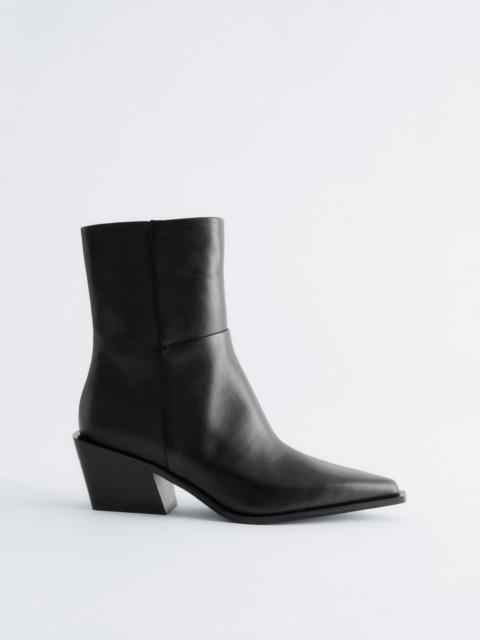 & Other Stories Sleek Leather Cowboy Boots