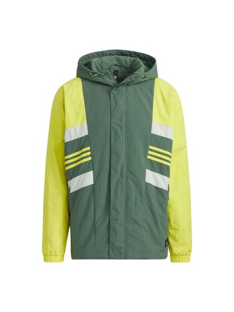 adidas adidas MENS Casual Sports Hooded Jacket Green H17983