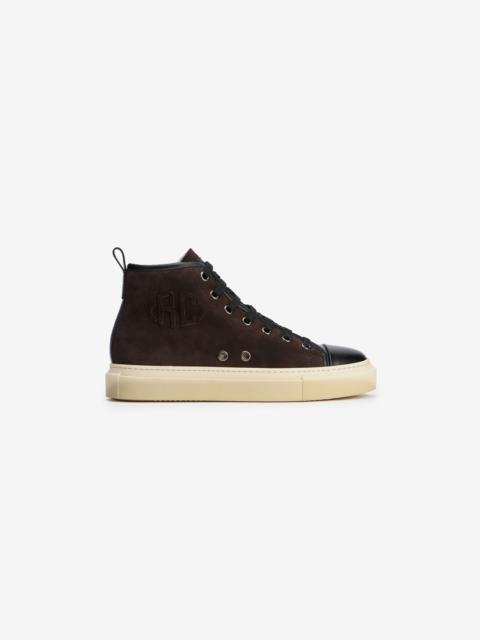 Roberto Cavalli High-top sneakers chocolate with RC monogram