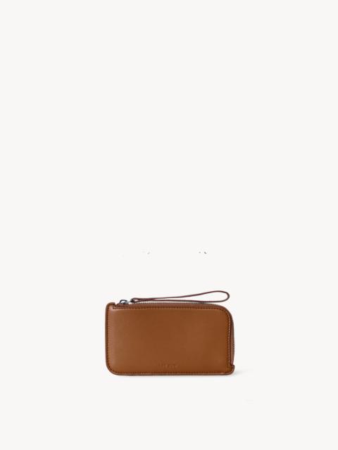 The Row Zipped Wallet in Leather