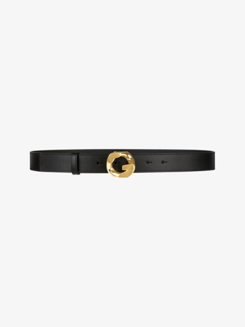 BELT IN LEATHER WITH G-CHAIN BUCKLE