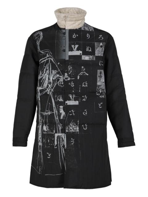 Yohji Yamamoto padded graphic coat