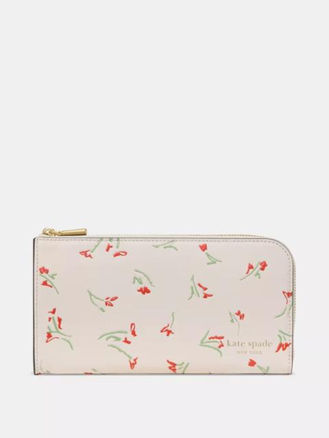 kate spade Devin Vibrant Buds Zip Around Continental Wallet