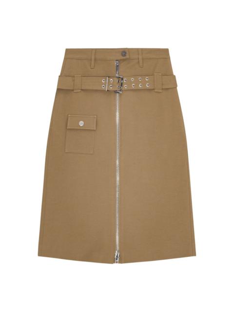 belted cotton skirt
