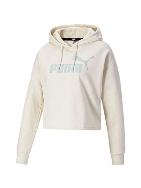 PUMA Essentials Cropped Logo Hoodie WMNS "Ivory Glow" 586869 88