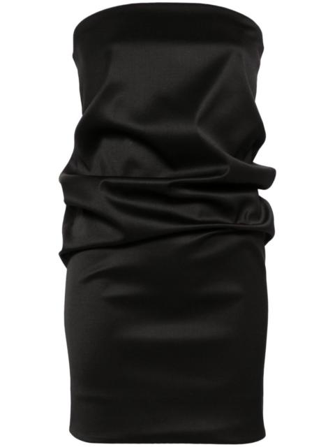 strapless wool-blend minidress