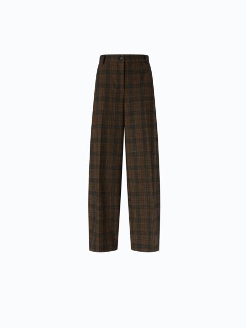 PINKO BARREL-FIT TROUSERS WITH MICRO HOUNDSTOOTH MOTIF