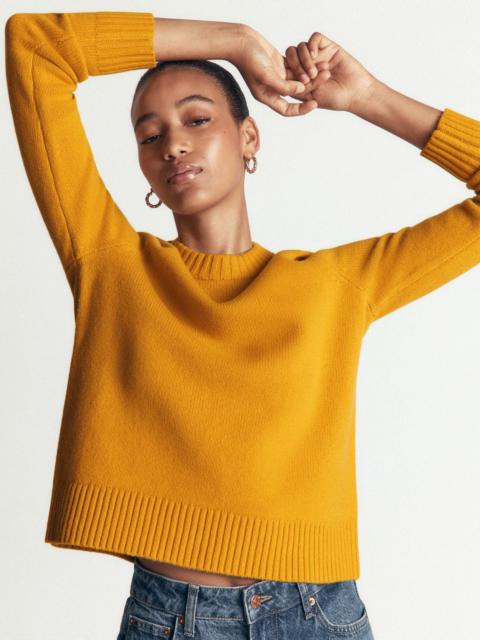 BODEN Marta Merino Wool Crew Sweater-Honey Yellow