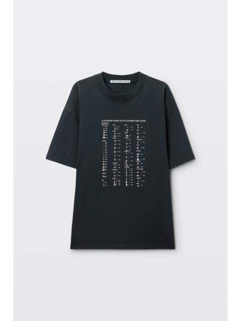 Alexander Wang crystal hotfix graphic tee