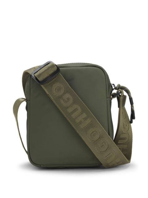 HUGO TWILL REPORTER BAG WITH METALLIC LOGO LETTERING