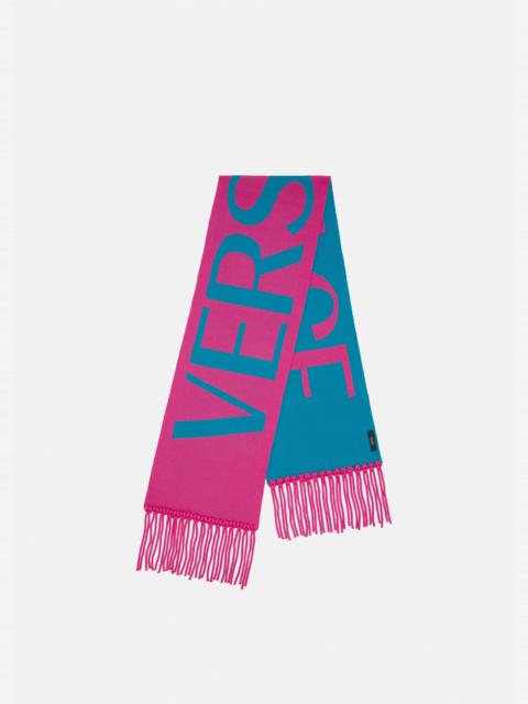 VERSACE Logo Jacquard Knit Scarf