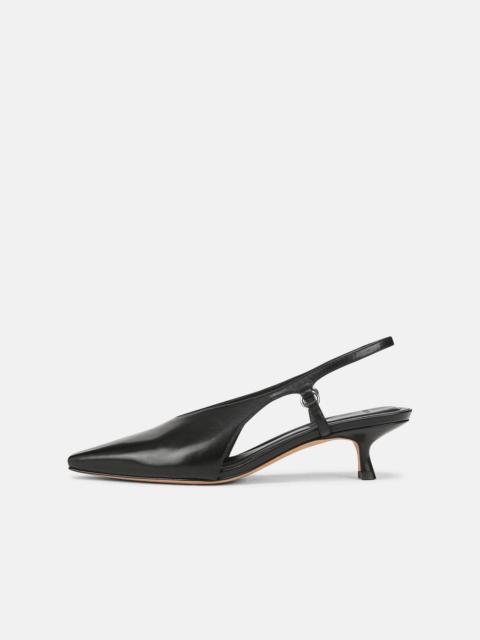 Vince Sabrina Leather Slingback Kitten Heel
