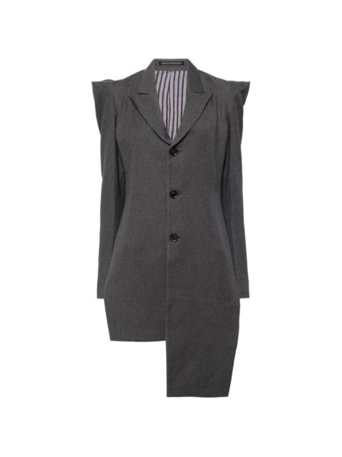 Yohji Yamamoto asymmetric single-breasted blazer