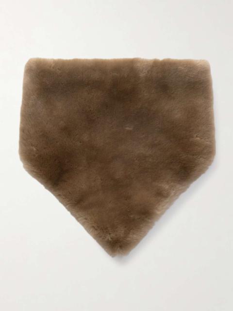 Yves Salomon Shearling scarf Beige