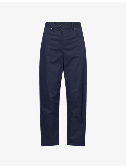 Theory Relaxed-Fit Barrel-Leg Cotton-Poplin Trousers