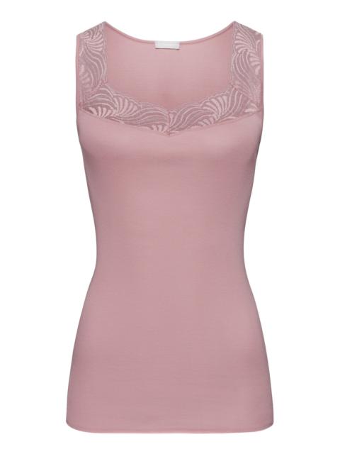 HANRO Cotton Delight Lace Trim Cotton Tank Top