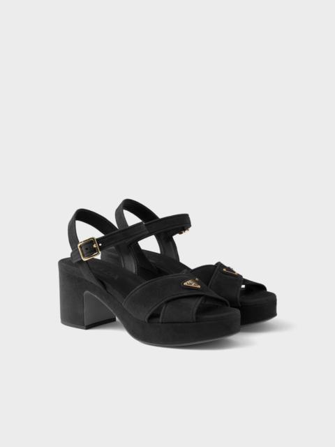 Prada Suede platform sandals