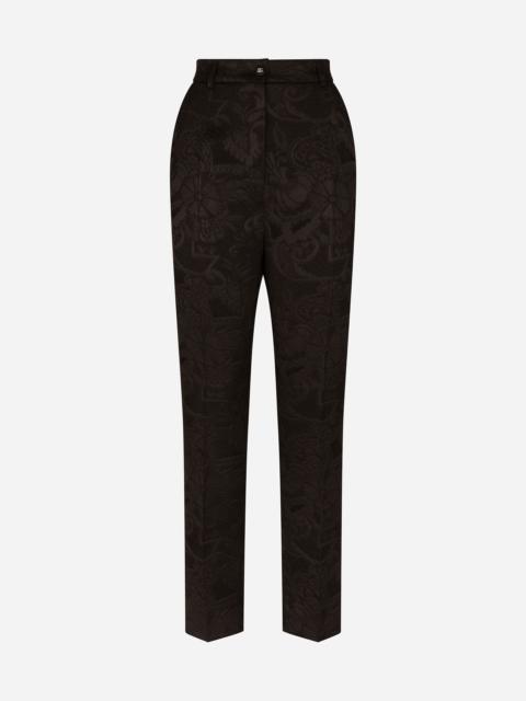 Dolce & Gabbana Floral jacquard pants