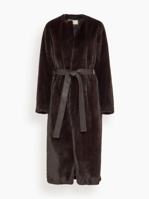 Vanessa Bruno Fluffy Coat in Brun