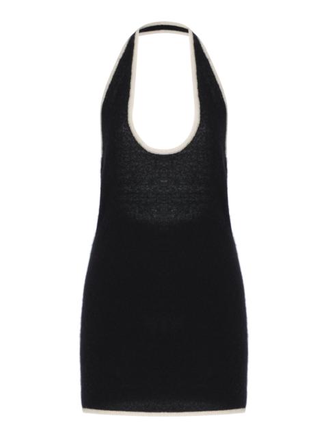 AYA MUSE Vian Cashmere-Silk Dress black/white