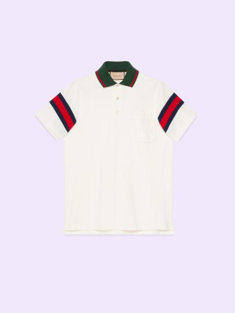 GUCCI Cotton jersey polo with Web