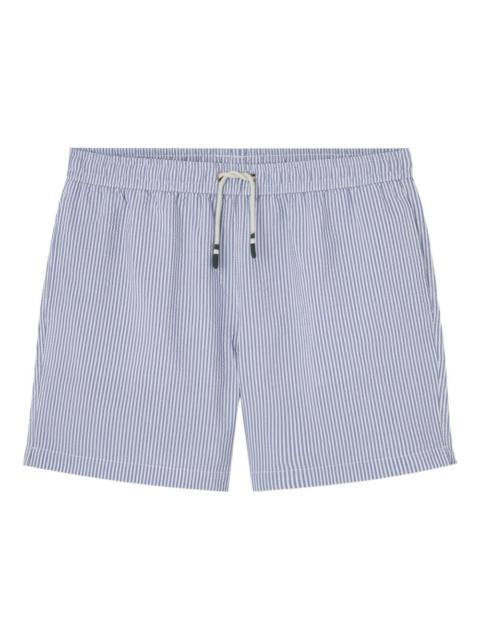 Hartford striped drawstring swim shorts