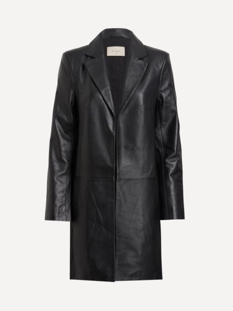 Leather Longline Jacket