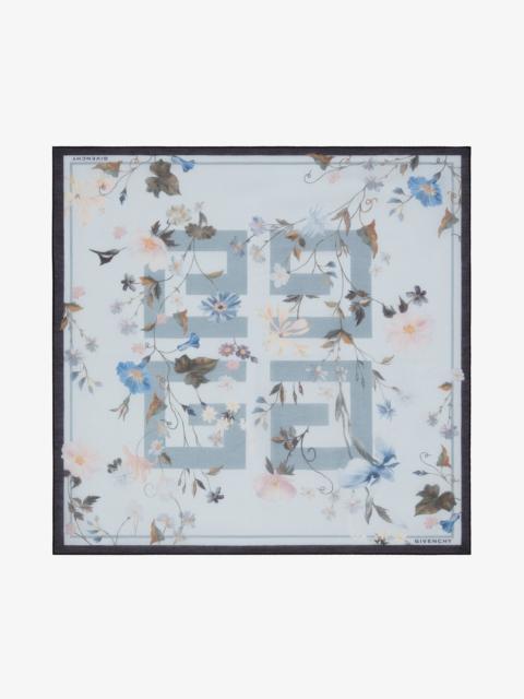 Givenchy SHAWL IN SILK AND COTTON JACQUARD WITH 4G FLOWERS PRINT