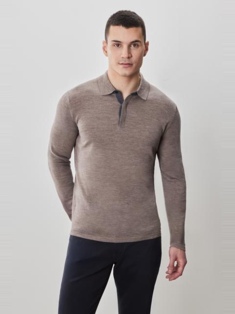 ROBERT BARAKETT Thomas Long Sleeve Sweater Polo