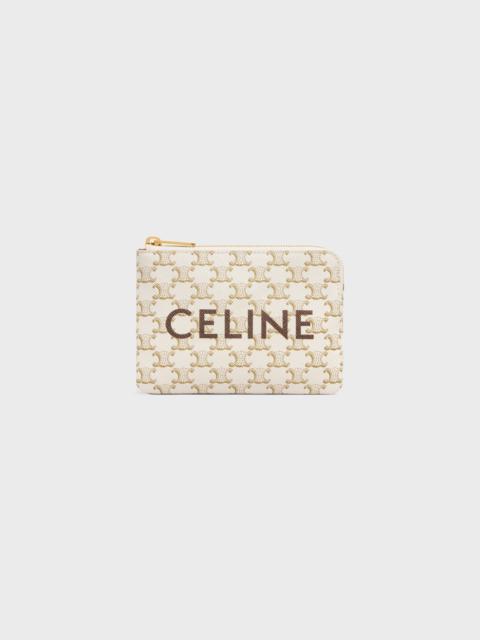 CELINE Coin & Card Pouch in Triomphe Canvas