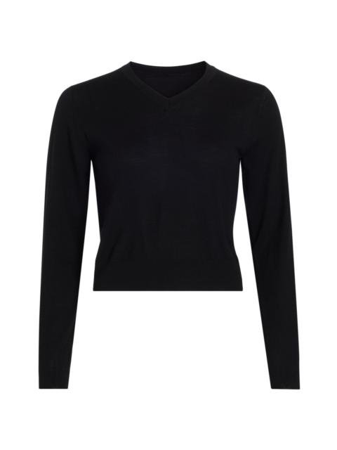NILI LOTAN Women's Janah Wool V-Neck Sweater - Black