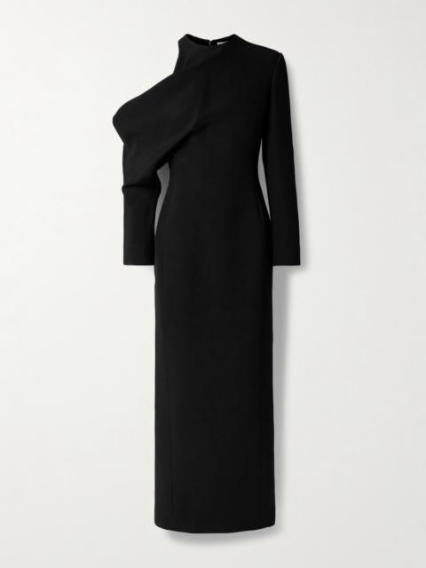 KHAITE Trey Cold-shoulder Draped Cady Maxi Dress
