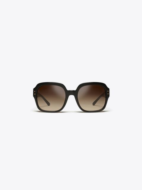 TORY BURCH Oversized Square Logo Sunglasses