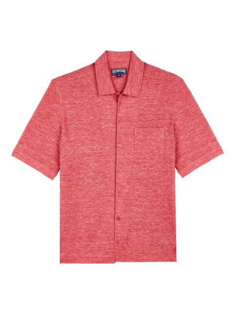 Vilebrequin Unisex Linen Bowling Shirt Solid