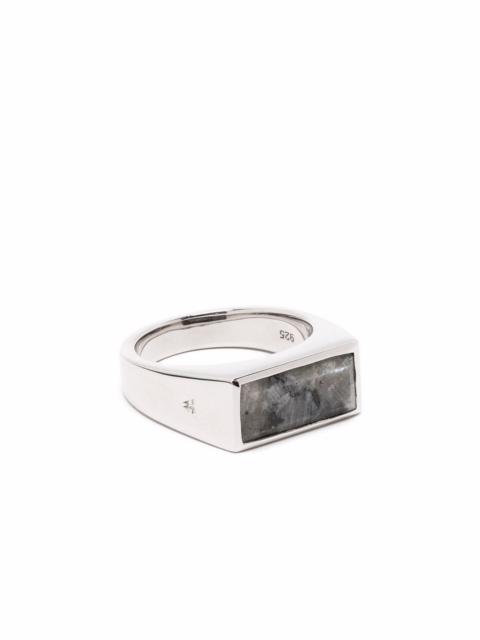 TOM WOOD Larvikite-detail signet ring