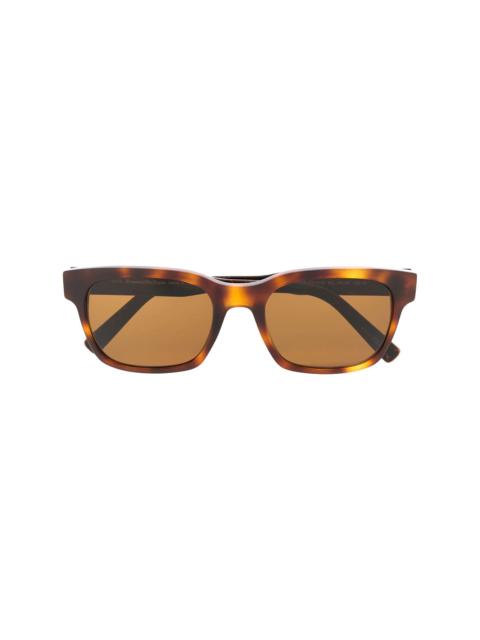 ZEGNA tortoiseshell square frame sunglasses