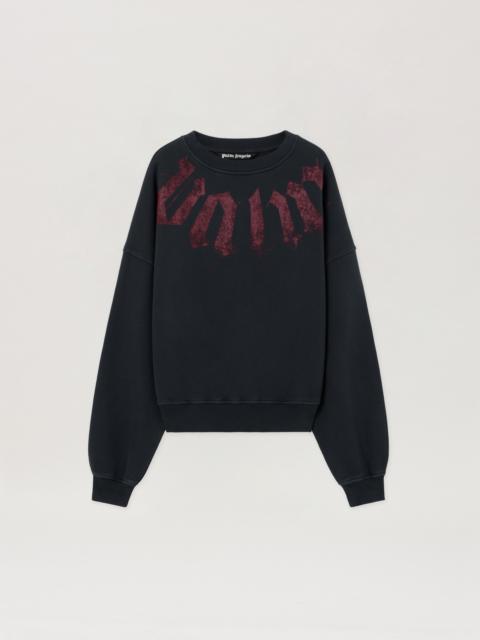 Palm Angels Big Neck Logo Loose Sweatshirt