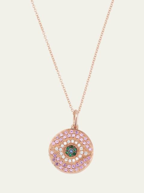 ILEANA MAKRI Little Dawn 18K Rose Gold Diamond and Sapphire Necklace