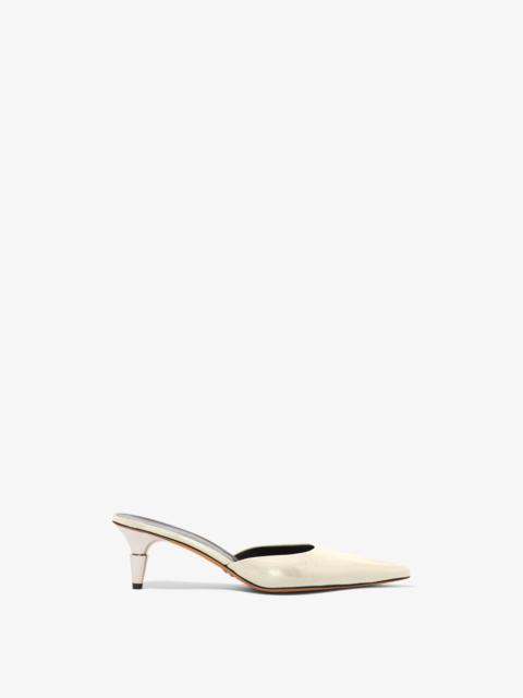 Proenza Schouler Spike Mules in Crinkled Patent Leather