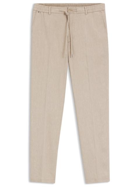 BOSS MODERN-FIT TROUSERS IN A LINEN BLEND